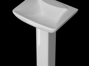 pedestal wash basin modeled in 3ds max 3D मॉडल