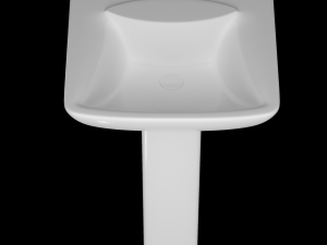pedestal wash basin modeled in 3ds max 3D मॉडल