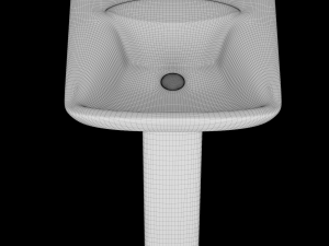 pedestal wash basin modeled in 3ds max 3D मॉडल