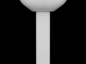 pedestal wash basin modeled in 3ds max 3D मॉडल