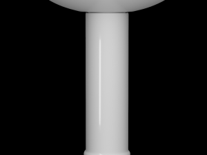 pedestal half round wash basin modeled in 3ds max 3D Model