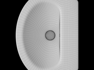 pedestal half round wash basin modeled in 3ds max 3D Model
