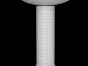 pedestal half round wash basin modeled in 3ds max 3D Model