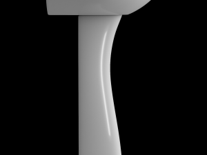 pedestal half round wash basin modeled in 3ds max 3Dモデル