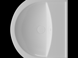 pedestal half round wash basin modeled in 3ds max 3Dモデル