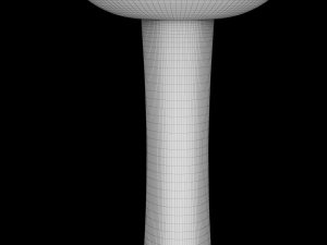 pedestal half round wash basin modeled in 3ds max 3Dモデル