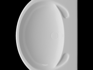 pedestal half round wash basin modeled in 3ds max 3D मॉडल