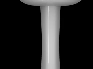 pedestal half round wash basin modeled in 3ds max 3D Model