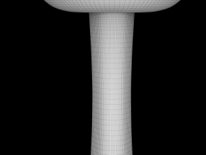 pedestal half round wash basin modeled in 3ds max 3D मॉडल