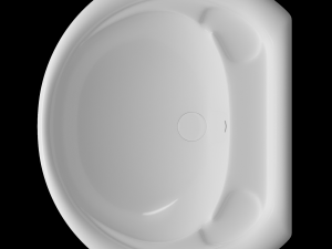 pedestal half round wash basin modeled in 3ds max 3D Modell