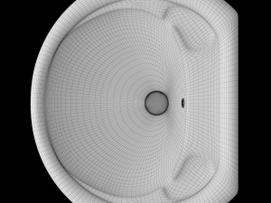 pedestal half round wash basin modeled in 3ds max 3D Modell