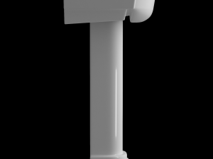 pedestal half round wash basin modeled in 3ds max 3D Model