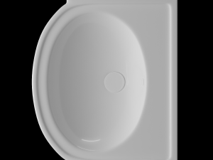 pedestal half round wash basin modeled in 3ds max 3D Model