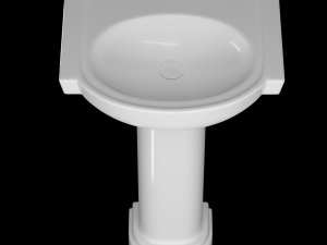 pedestal half round wash basin modeled in 3ds max 3D Model