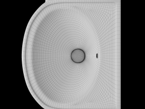 pedestal half round wash basin modeled in 3ds max 3D Model