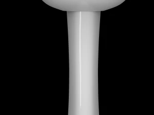 pedestal half round wash basin modeled in 3ds max 3D Model