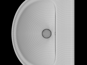 pedestal half round wash basin modeled in 3ds max 3Dモデル