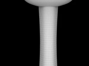 pedestal half round wash basin modeled in 3ds max 3D Model