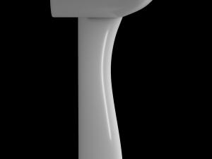 pedestal rectangle wash basin modeled in 3ds max Modelo 3D