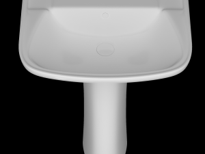 pedestal rectangle wash basin modeled in 3ds max Modelo 3D