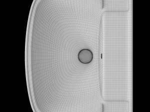 pedestal rectangle wash basin modeled in 3ds max Modelo 3D