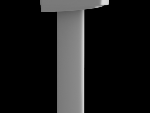 pedestal rectangle wash basin modeled in 3ds max Model 3D