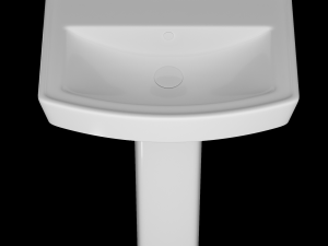 pedestal rectangle wash basin modeled in 3ds max Model 3D