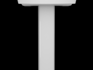 pedestal rectangle wash basin modeled in 3ds max Model 3D