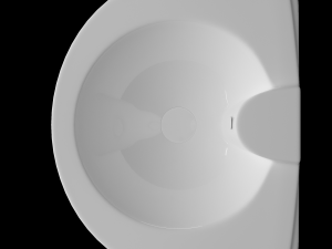 pedestal half round wash basin modeled in 3ds max Modelo 3D