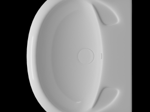pedestal half round wash basin modeled in 3ds max Modelo 3D