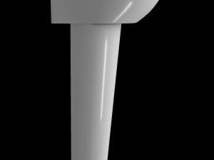 pedestal half round wash basin modeled in 3ds max 3D Model