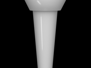 pedestal half round wash basin modeled in 3ds max 3D Model
