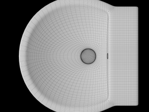 pedestal half round wash basin modeled in 3ds max 3D Model