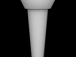 pedestal half round wash basin modeled in 3ds max 3D Model
