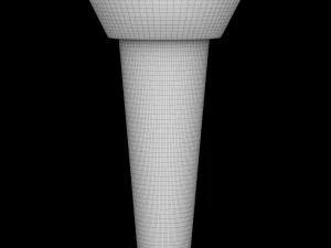 pedestal half round wash basin modeled in 3ds max 3D Model