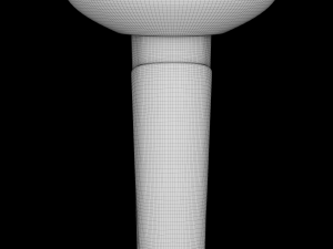 pedestal half round wash basin modeled in 3ds max Modello 3D