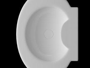 pedestal half round wash basin modeled in 3ds max 3D मॉडल