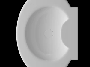 pedestal half round wash basin modeled in 3ds max 3D Model