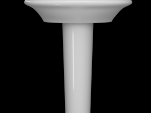 pedestal half round wash basin modeled in 3ds max 3D मॉडल