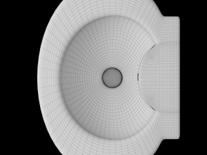 pedestal half round wash basin modeled in 3ds max 3D मॉडल