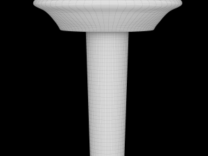 pedestal half round wash basin modeled in 3ds max 3D मॉडल