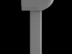 pedestal rectangle wash basin modeled in 3ds max 3D Model