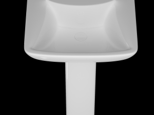 pedestal rectangle wash basin modeled in 3ds max Modelo 3D