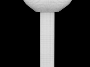 pedestal rectangle wash basin modeled in 3ds max 3D Model