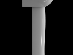 pedestal half round wash basin modeled in 3ds max Modelo 3D