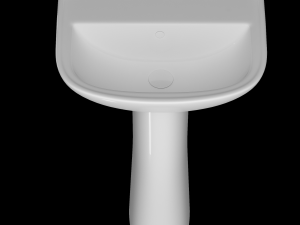 pedestal half round wash basin modeled in 3ds max Modelo 3D