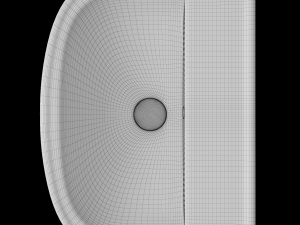 pedestal half round wash basin modeled in 3ds max Modelo 3D