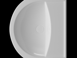 pedestal half round wash basin modeled in 3ds max 3D मॉडल