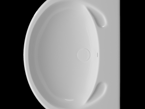 pedestal half round wash basin modeled in 3ds max Modello 3D