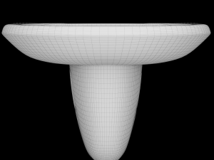 pedestal half round wash basin modeled in 3ds max Modello 3D